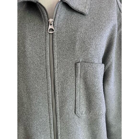 H&M Mens Gray Knit Felted Regular Fit Full Zip Normcore Chore Jacket Size XL - Picture 3 of 9